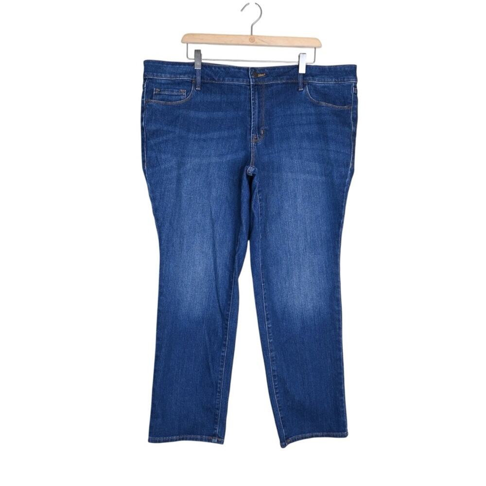 Old Navy Women's 20 Mid Rise Power Slim Straight Jean